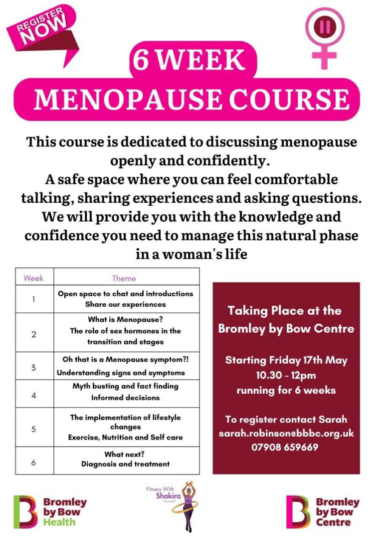 A six week menopause course – a safe space for discussion